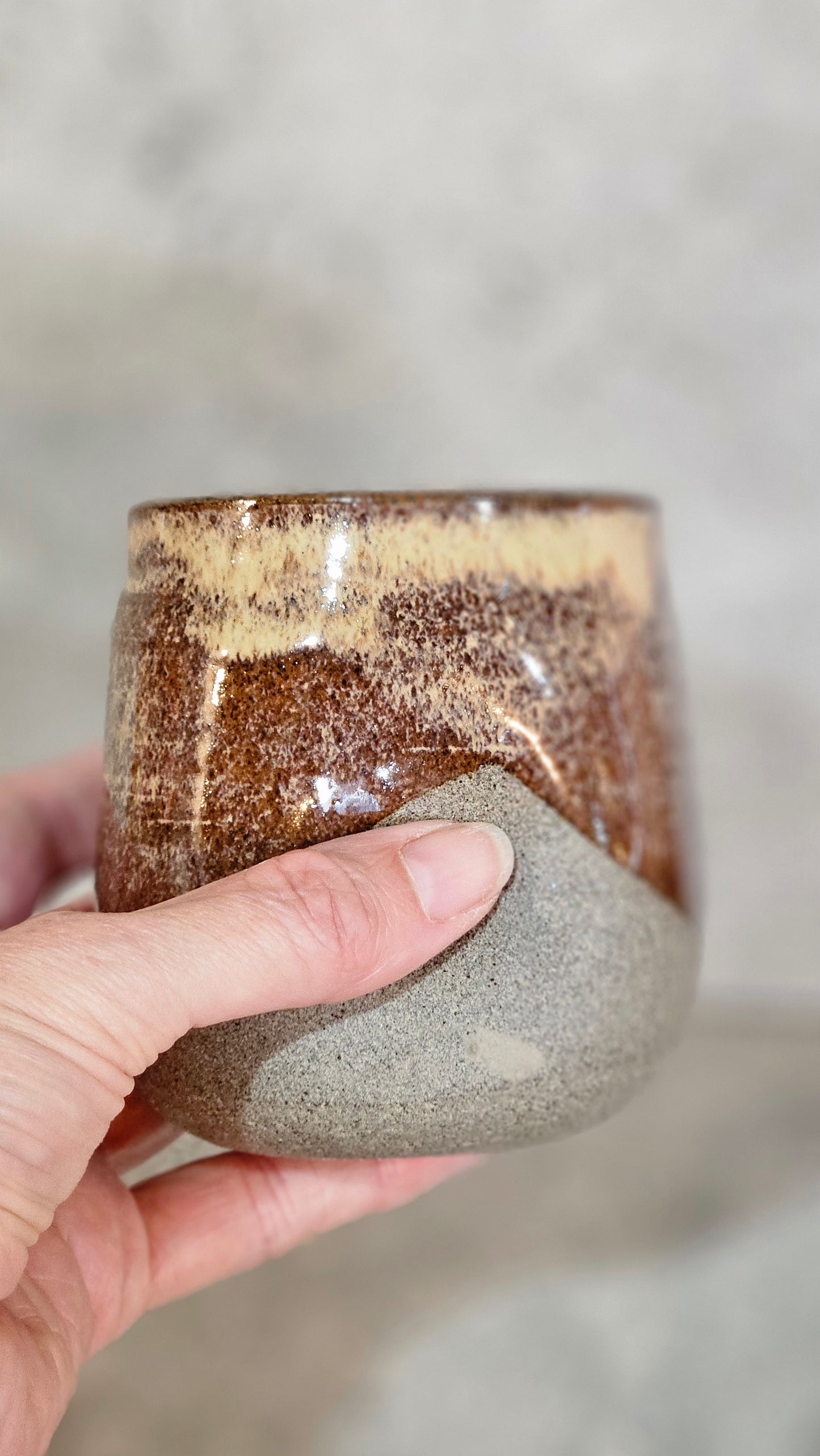 Grey stone Thumb Dent tumblers