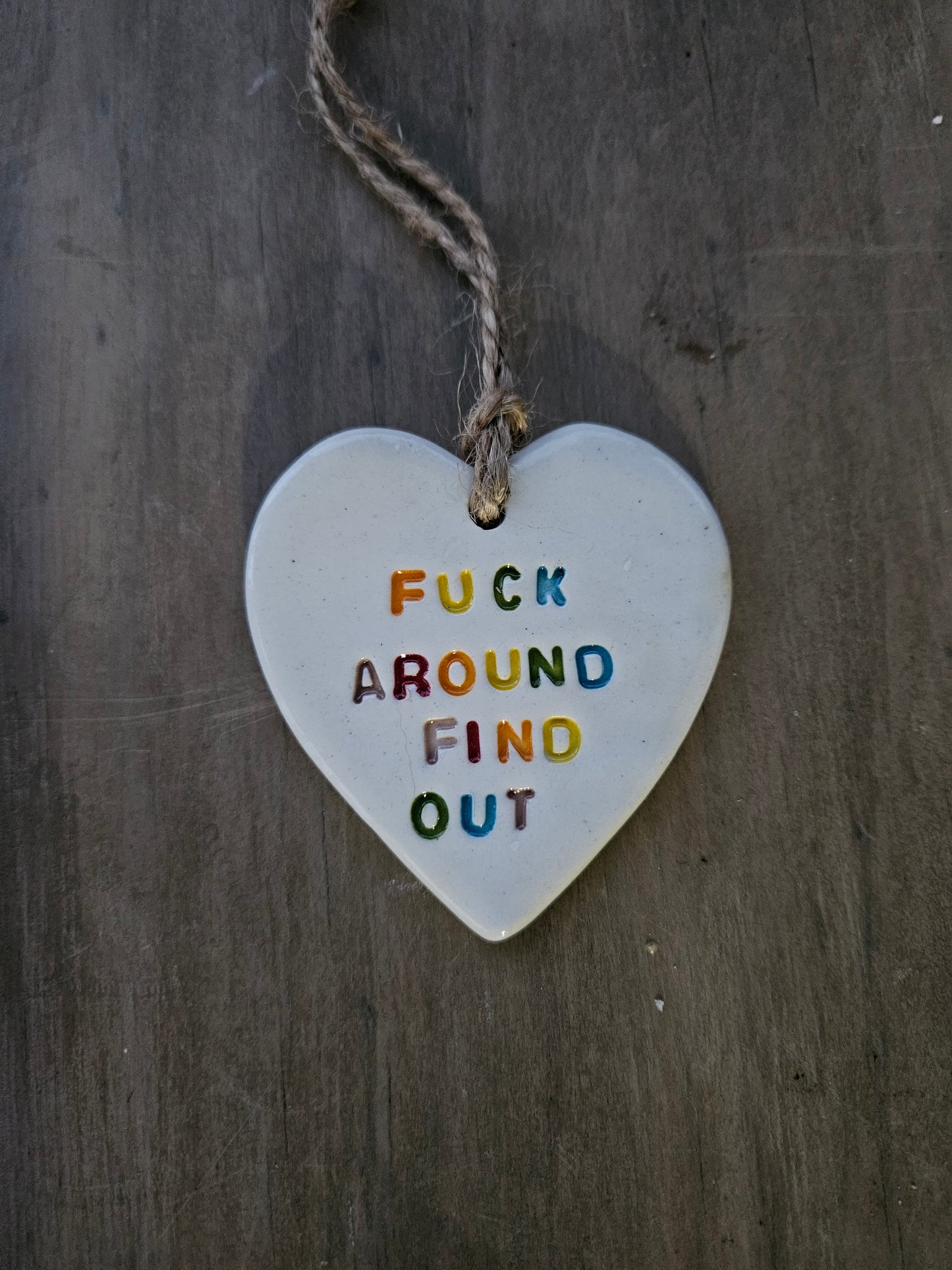Hanging naughty hearts