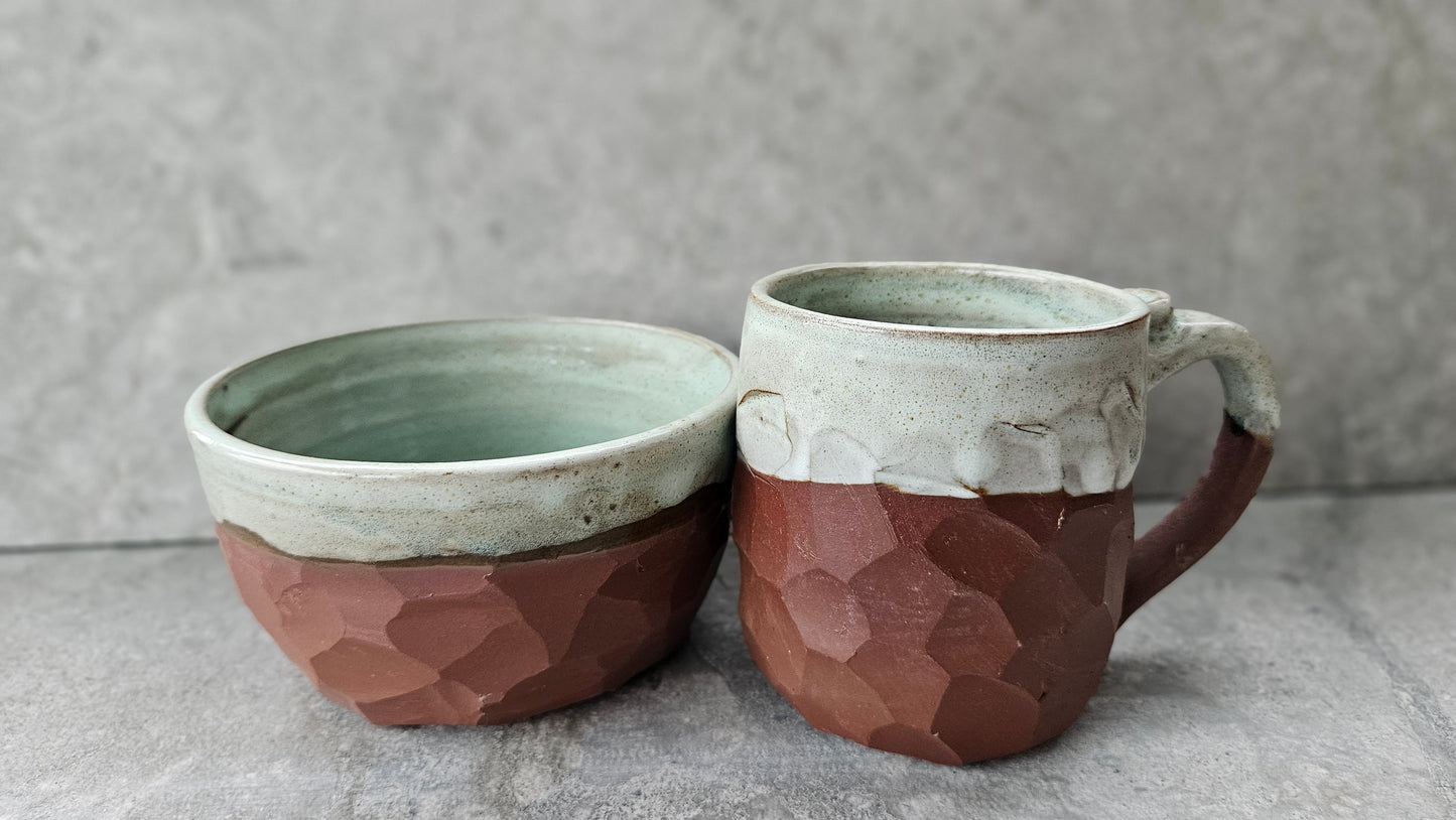 Red Rock Faceted bowls