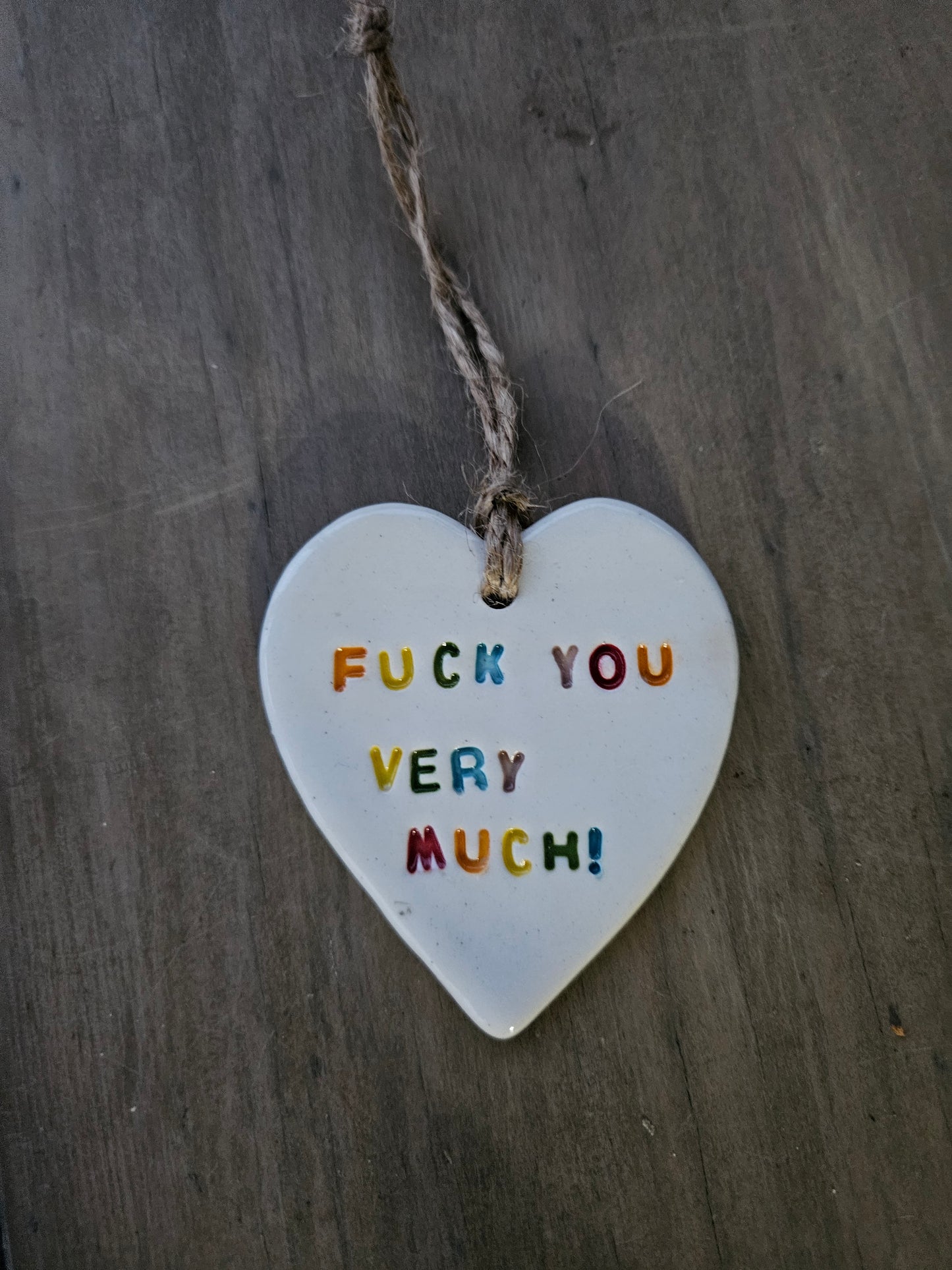 Hanging naughty hearts