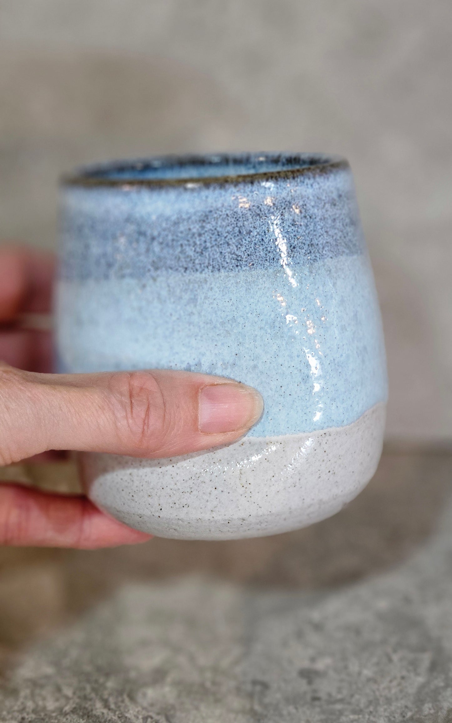 Grey stone Thumb Dent tumblers