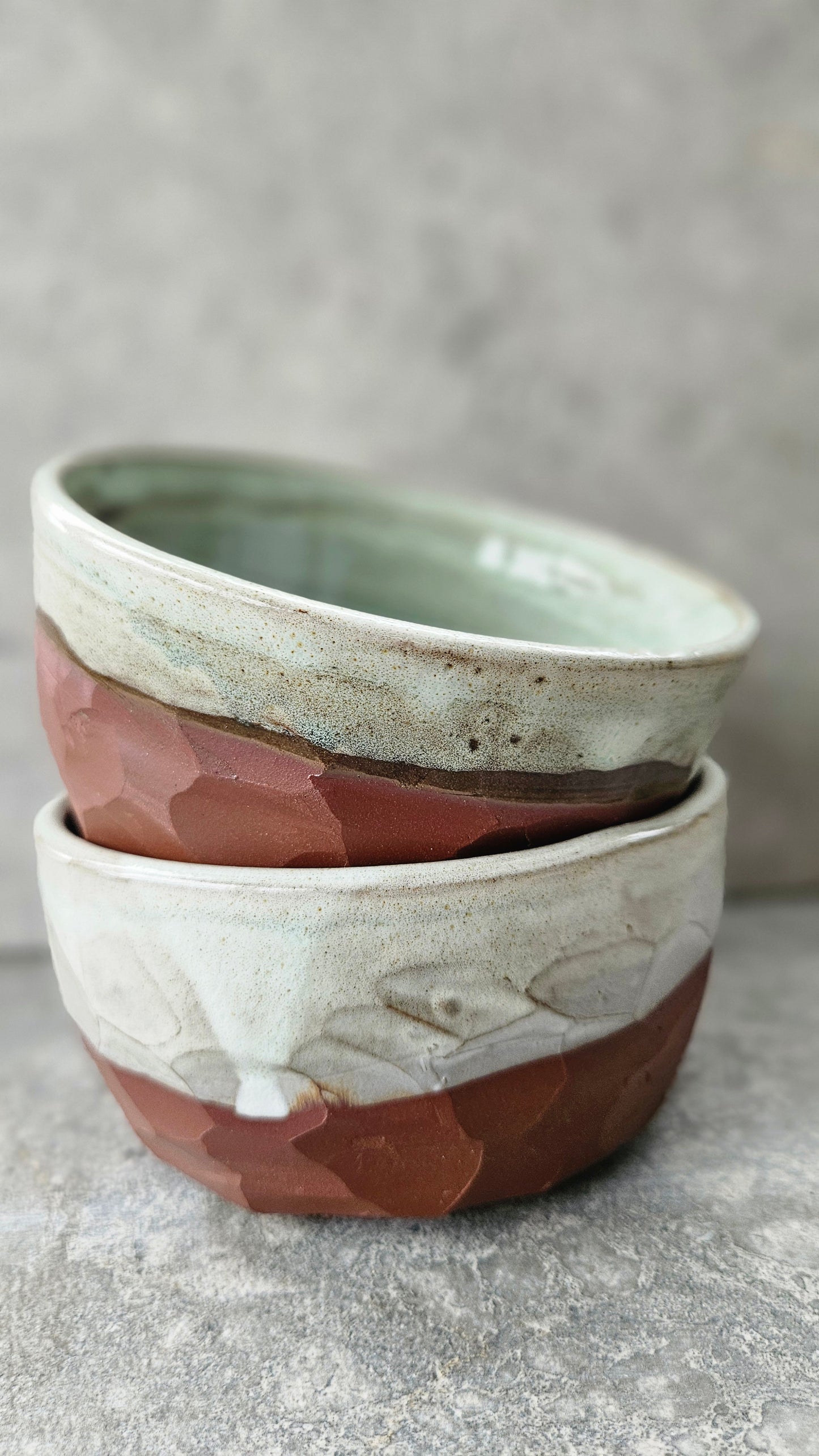 Red Rock Faceted bowls